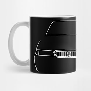 Rover 216 classic car white outline graphic Mug